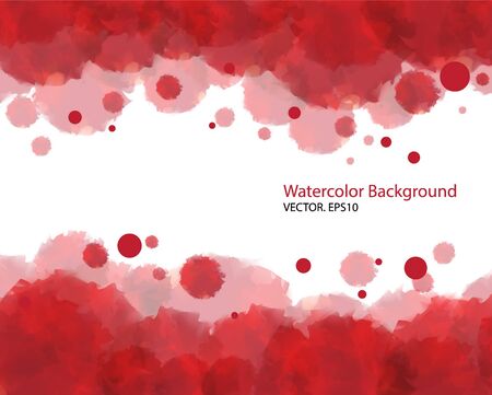 Red watercolor background.Vector/i llustration.のイラスト素材