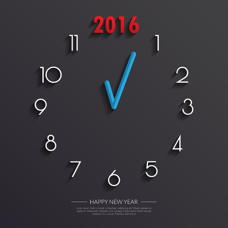 2016 Clock face Background.Vectorillustration.のイラスト素材