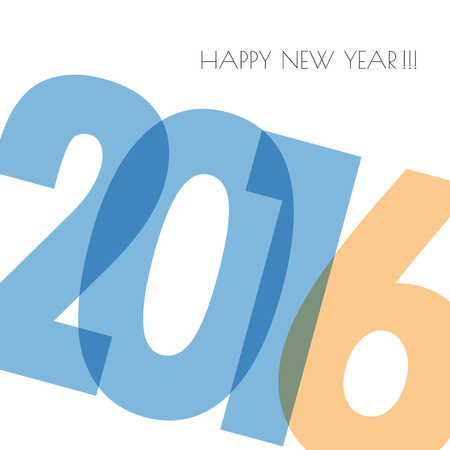 Happy new 2016 year. Seasons Greetings. Colorful design. Vector illustrationのイラスト素材