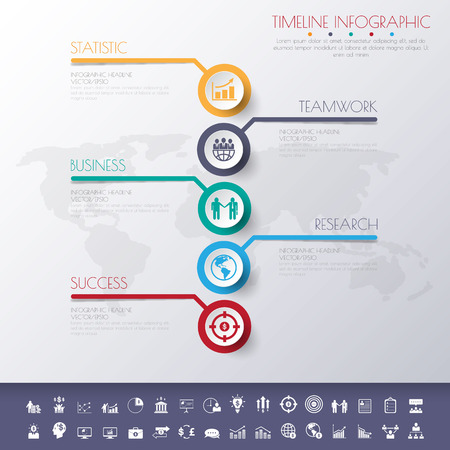 Business template. Can be used for workflow layout, banner, diagram, web design, infographic template.Vector/illustration.のイラスト素材