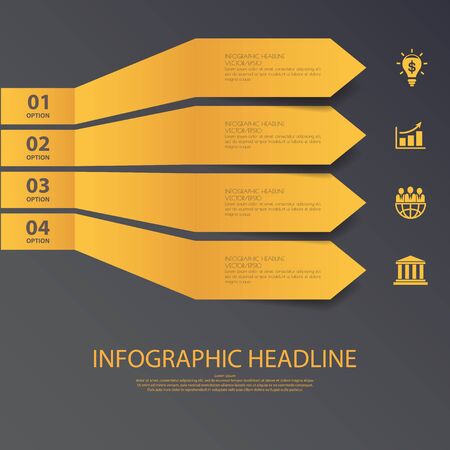 Design flat shadow step number banners /graphic or website. Vector/illustration.のイラスト素材