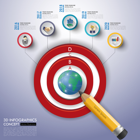 business infographics with icons set. vector. illustration.のイラスト素材
