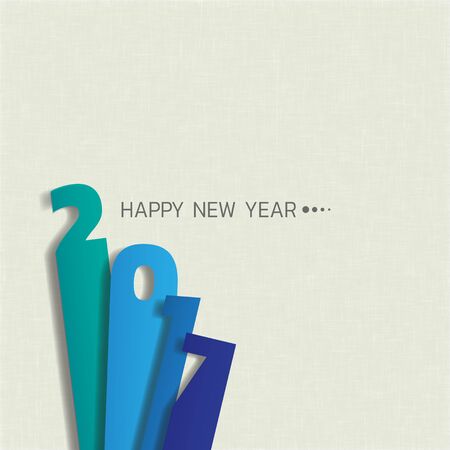 Happy new 2017 year. Greetings card. Colorful design. Vector illustrationのイラスト素材