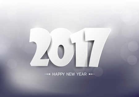 Happy new 2017 year. Greetings card. Colorful design. Vector illustration