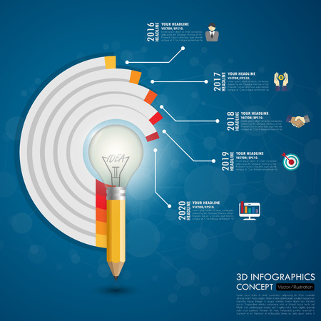 business concept timeline. Infograph template, realistic paper 5 steps infographic, vector banner can be used for workflow layout, diagram,presentation, education or any number option.のイラスト素材