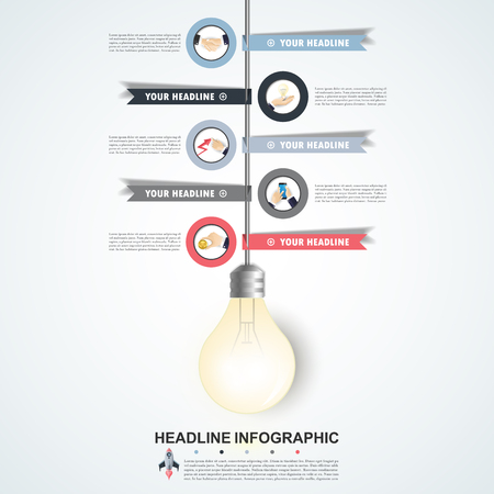 Abstract infographics number options template. Vector illustration. Can be used for workflow layout, diagram, business step options, banner, web design.のイラスト素材