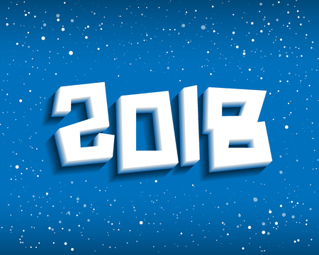 Happy new 2018 year. Greetings card. Colorful design. Vector illustration.のイラスト素材