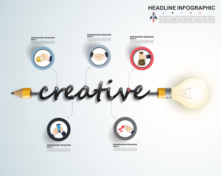 Abstract infographics number options template. Vector illustration. Can be used for workflow layout, diagram, business step options, banner, web design.のイラスト素材