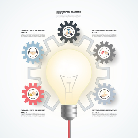 Business data visualization. Process chart. Abstract elements of graph, diagram with steps, options, parts or processes. Vector business template for presentation. Creative concept for infographic.のイラスト素材