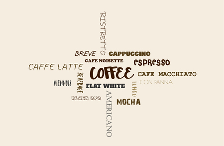 Vector background with coffee beans. 3d illustration.のイラスト素材