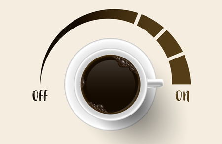 Vector background with coffee beans. 3d illustration.のイラスト素材