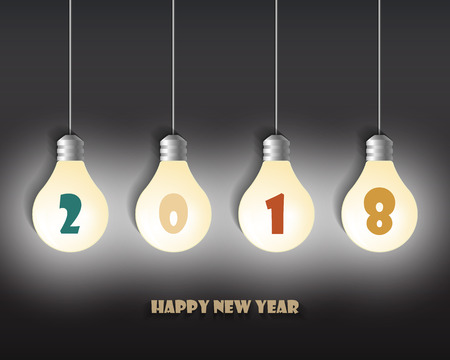 Happy new 2019 year. Greetings card. Colorful design. Vector illustration.のイラスト素材