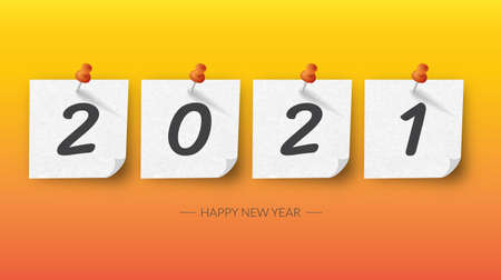Happy new year 2021. Greetings card. abstract background. Vector illustration.