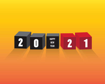 Happy new year 2021. 2021 Greetings card. abstract background. 2021 background banner. Vector...