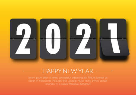 Happy new year 2021. 2021 Greetings card. abstract background.2021 background banner. Vector illustration.のイラスト素材