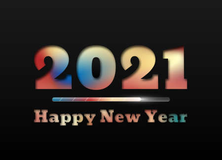 Happy new year 2021. 2021 Greetings card. abstract background.2021 background banner. Vector illustration.のイラスト素材