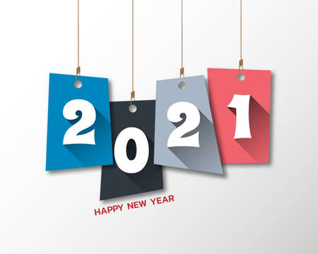 Happy new year 2021. 2021 Greetings card. abstract background.2021 background banner. Vector illustration.のイラスト素材