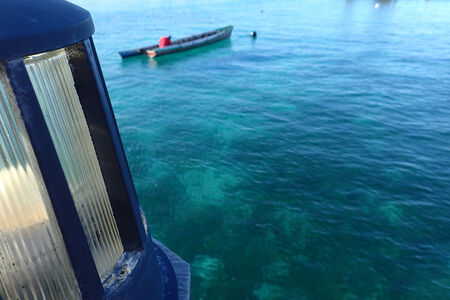 Lamp at harbour Pelangi - Derawanの写真素材