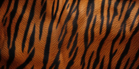 Tiger Skin Print Background. Wild Animal Fur Texture, Wildlife Patternの素材
