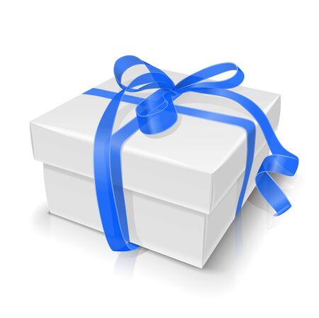 gift box with bow illustration isolated on white backgroundのイラスト素材