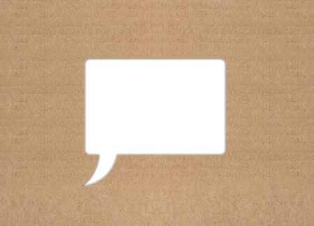 retro cloud for message made of cardboardの写真素材