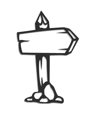 wooden arrow pointer vector illustration isolated on white backgroundのイラスト素材