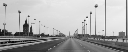 road to central cathedral in Viennaの写真素材