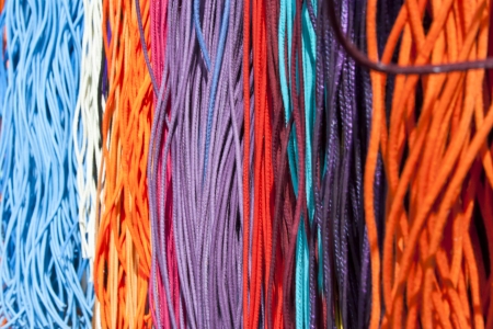 colorful fabric line