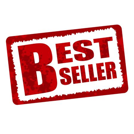 best seller red stampのイラスト素材