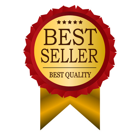 best seller vintage badgeのイラスト素材