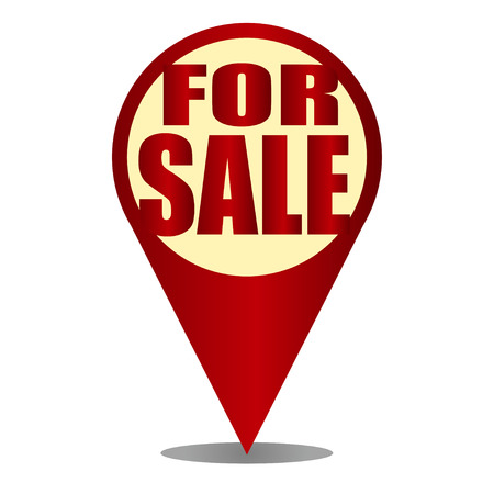 for sale in red pointのイラスト素材