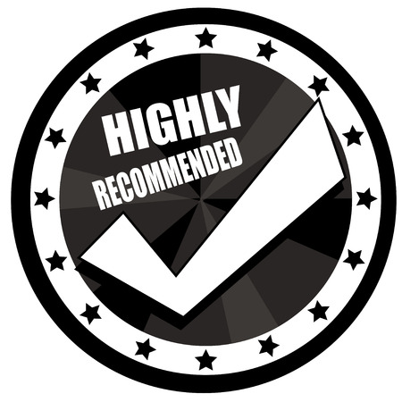 recommended right choice black badge circleのイラスト素材