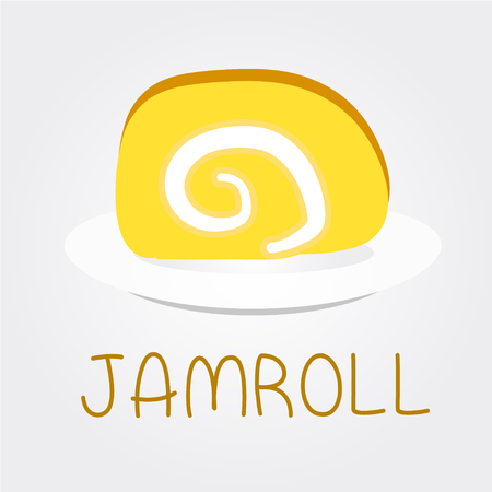jamroll sweet cartoon eat vectorのイラスト素材