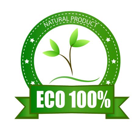 Eco products natural green organicのイラスト素材