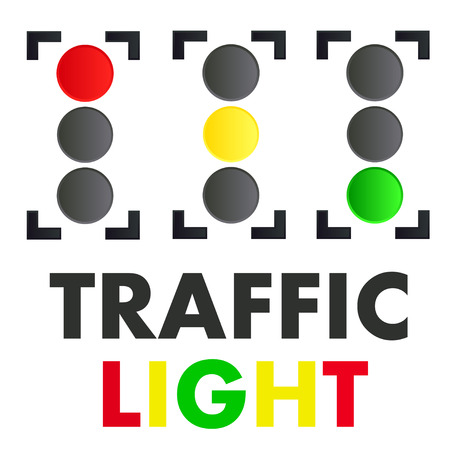 traffic light vector red green yellowのイラスト素材
