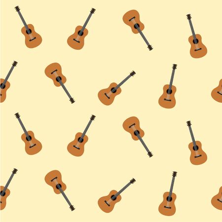 guitar classic instrument music vectorのイラスト素材