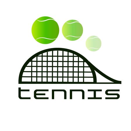 Tennis vector sport green badgeのイラスト素材
