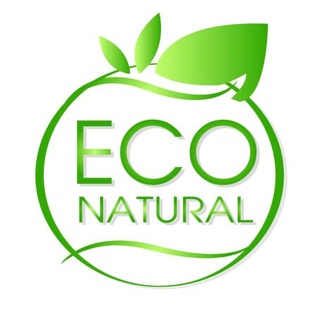 Eco products natural green organicのイラスト素材