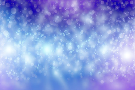 Abstract blue bokeh background with light spots. Vector illustration.の素材