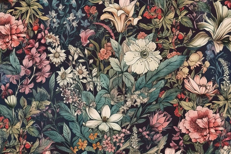 Vintage floral background. Floral pattern. Vintage floral background.の素材