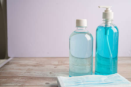 Alcohol sanitizer gel for washing hand protect infection virus.の写真素材