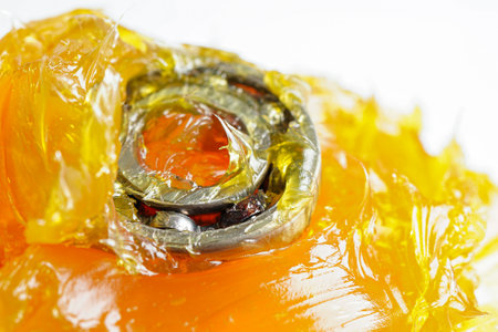 Grease and ball bearing, lithium machinery lubrication for automotive and industrial.の写真素材