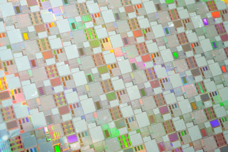 Silicon wafer for manufacturing semiconductor of integrated circuit.の写真素材