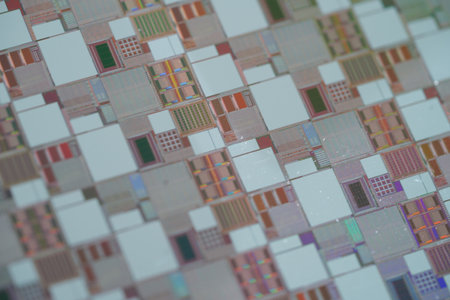 Silicon wafer for manufacturing semiconductor of integrated circuit.