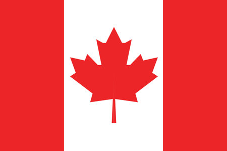 Canada national official flag symbol, banner vector illustration.のイラスト素材
