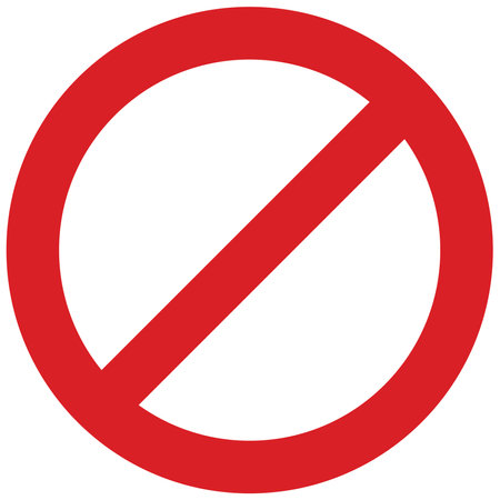 No entry, stop, prohibited, warning traffic sign red color icon, banner vector illustration.のイラスト素材
