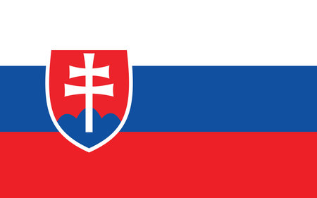 Slovakia national official flag symbol, banner vector illustration.のイラスト素材
