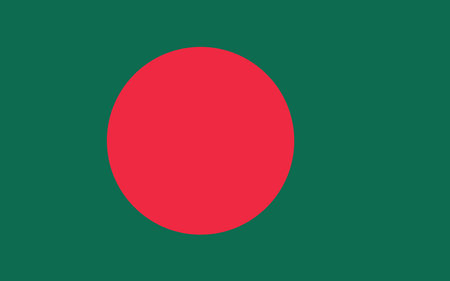 Bangladesh national official flag symbol, banner vector illustration.のイラスト素材