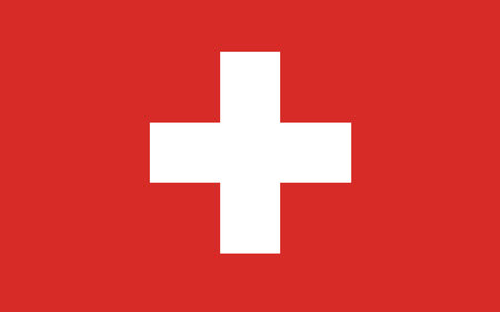 Switzerland national official flag symbol, banner vector illustration.のイラスト素材