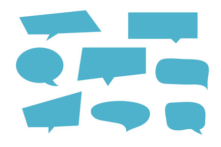 Set of callout, speech bubbles, chats, elements icons, vector illustration.のイラスト素材